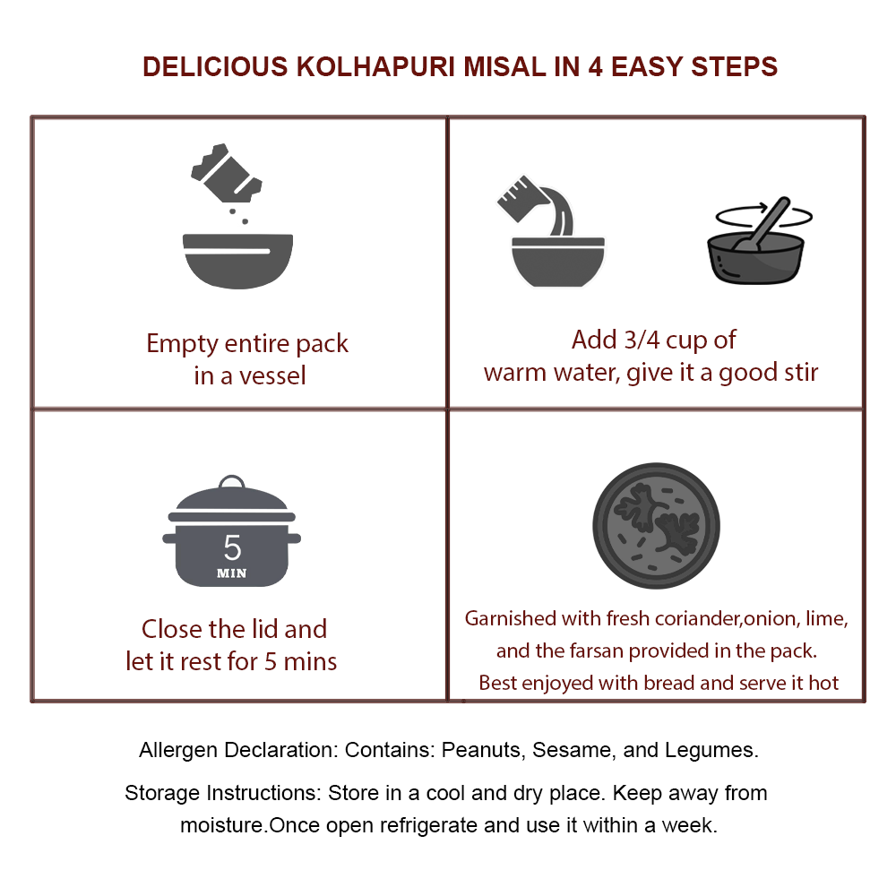 Kolhapuri Misal — instructions