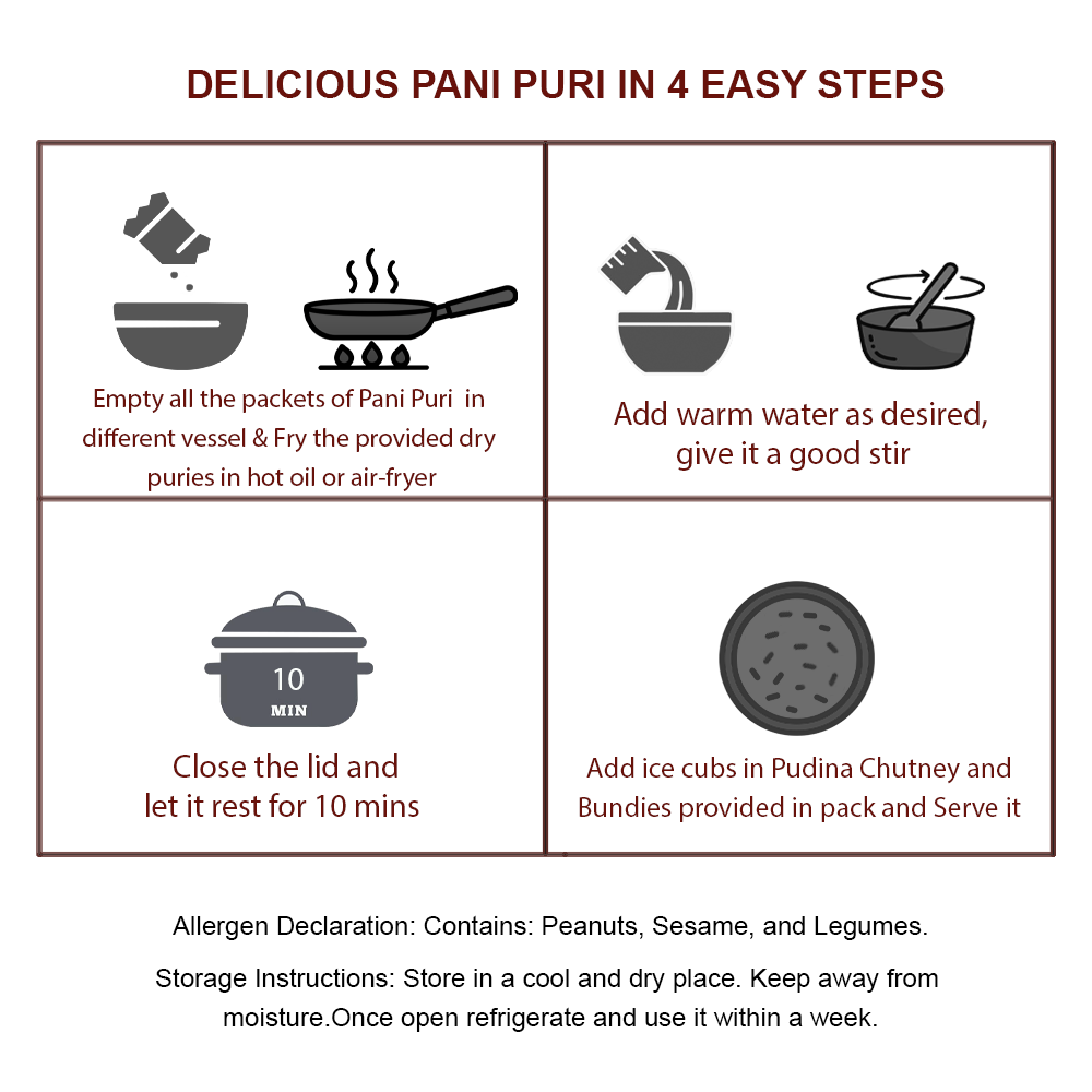 The Royal Pani Puri Feast — instructions