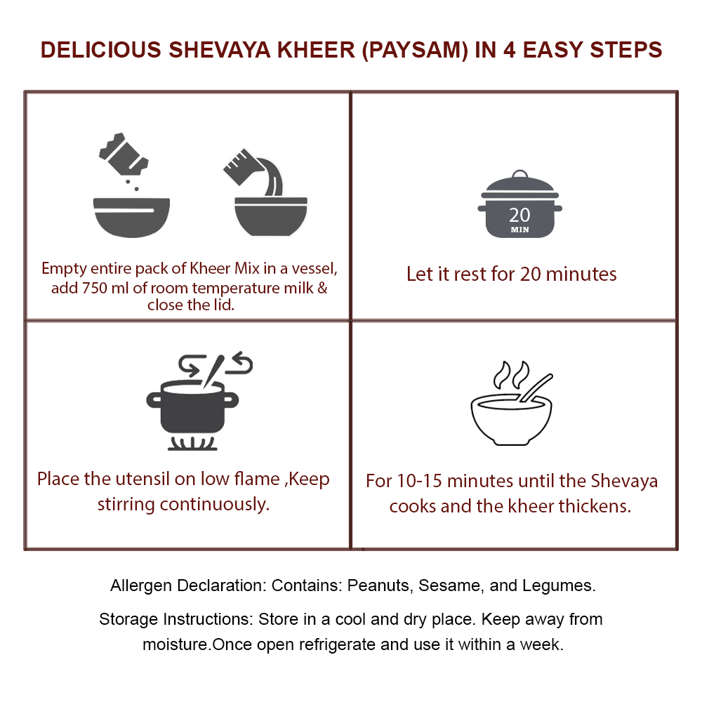 Sweet Shevaya Kheer (Payasam) — instructions